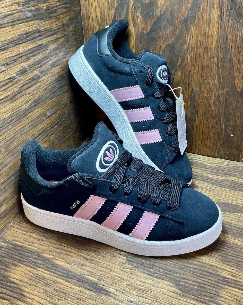 *Adidas Campus Originals 00s Black Pink White Casual ID3171 New Authentic Women